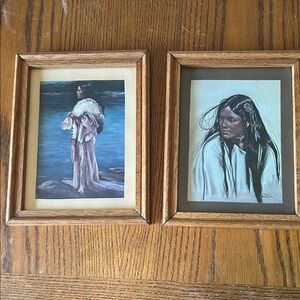 Framed Native American Art Prints - Brown and Black